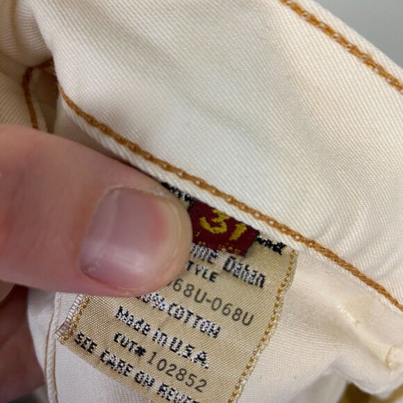 7 For‎ All Mankind Jeans Women's 31 White U112068U-068U Made In USA Embroidered - Picture 7 of 12